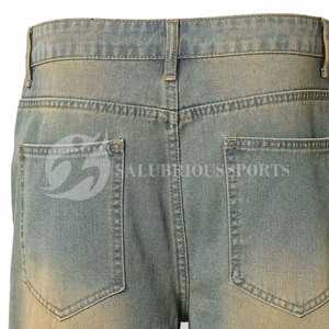 Shorts en jean cargo slim fit pour homme, style hip-hop, délavage clair, taille mi-haute, emballage personnalisé, tricoté, respirant, polyester/coton - Product Image 4