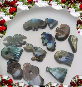 Piedra preciosa tallada en la nube Larimar de alta calidad pulida Natural nueva llegada forma de hongo gemas Larimar PIEDRA DE Larimar de corazón Natural - Product Image 3