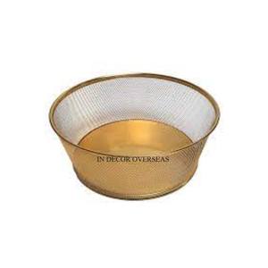 Panier de rangement pour fruits et pain de haute qualité plaqué or de qualité supérieure en métal au look attrayant au prix le plus bas - Product Image 6