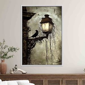 Impression sur toile de paysage gothique élégante - Décoration murale moderne, toile encadrée blanche - Product Image 1