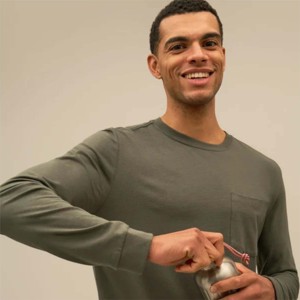 T-shirt personnalisé de haute qualité pour hommes coupe régulière manches longues 100% coton anti-rides résistant à la sérigraphie écologique - Product Image 6