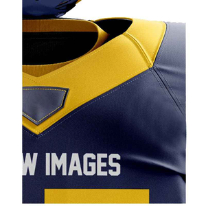 Maillots de l'équipe de football américain personnalisés pour hommes chemises à manches courtes en gros avec nom et numéro imprimés uniformes cousus - Product Image 3