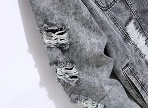 High Quality Customized Logo Distressed Zip Up <b>Jacket</b> Distress Jean <b>denim</b> <b>jacket</b> <b>denim</b> <b>jacket</b> for men - Product Image 4