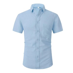 Vente en gros de chemises personnalisées respirantes 100% coton Design élégant Chemises pour hommes Top Trending Chemises décontractées à col montant - Product Image 4