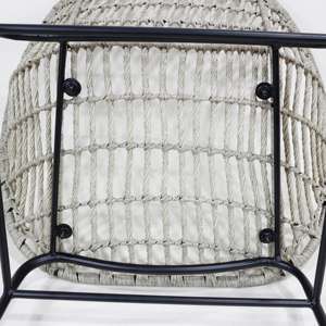 Chaise longue en rotin en plastique durable Comhome avec coussins doux et rangement intégré pour une utilisation confortable - Product Image 4