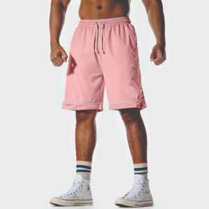 Short de sport OEM coupe régulière avec cordon de serrage taille élastique respirant en polyester recyclé polaire éponge française moyen gris chiné - Product Image 5