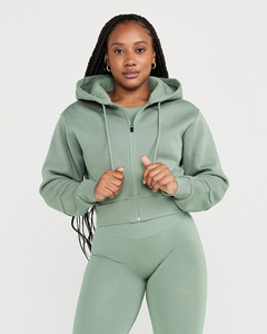 Sudadera con capucha para mujer de talla grande azul marino personalizada más vendida, ropa deportiva transpirable antiarrugas y de algodón para mujer - Product Image 5