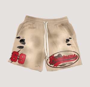 Ensemble T-shirt et short pour homme, sérigraphié sur mesure, de haute qualité, style vintage délavé à l'acide, vente en gros - Product Image 5