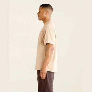 Camiseta deportiva clásica de cuello redondo al por mayor: Top informal de corte relajado de secado rápido para hombre, mezcla de algodón y poliéster - Product Image 5