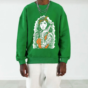 2025 nouveauté hommes plaine blanc grande taille surdimensionné pull 100% coton mélangé rue sweats à capuche sweat pour unisexe - Product Image 5