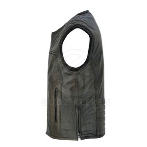 Ropa de moda 2025 Chalecos de cuero Transpirable Personalizado Buena calidad Diseño superior Hombres Chaleco de cuero - Product Image 3