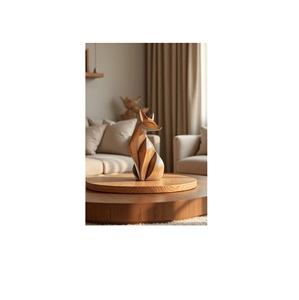 Escultura Decorativa Moderna de Madera Premium, Centro de Mesa Elegante Hecho a Mano para Vestíbulo de Hotel, Sala de Estar e Interiores - Product Image 1