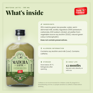 Matcha Latte Ready to Drink 190ml <b>Glass</b> <b>Bottle</b> Japanese Matcha Green Tea Iced Matcha Latte Brown Sugar 12 <b>Bottles</b> Carton - Product Image 2