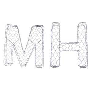 Top vente couleur blanche A à Z Alphabet sol debout fil de fer lettres décoratives pour la décoration murale de la maison B Alphabet - Product Image 1