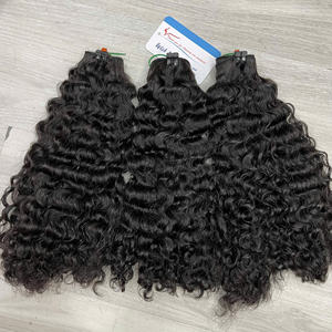 Meilleure vente naturel brut vietnamien cheveux birman bouclés faisceaux de cheveux humains avec fermeture armure extensions de cheveux - Product Image 2