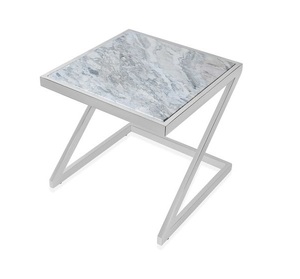 Mesa de esquina decorativa para comedor con base de marco de metal, diseño moderno, respetuoso con el medio ambiente, mesa de centro de alta calidad, tapa de mármol - Product Image 2