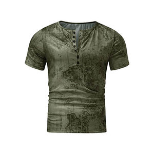 Pakistán hizo 100% algodón hombres camiseta Streetwear venta al por mayor sublimación diseño personalizado impresión botón camiseta gran oferta a granel - Product Image 3