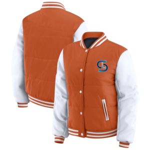 Custom Varisty Jacket Bordado Logo Mangas de cuero Lana Letterman Varsity Jacket Hombres Chaqueta de béisbol - Product Image 1
