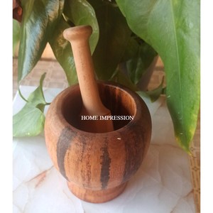 Mortier et pilon de fabrication indienne Outil d'épices et d'herbes en bois de haute qualité pour l'exportation de fournitures de gros à bas prix - Product Image 4