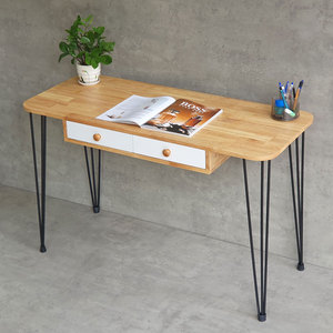 Modern Rubber Wood <b>Desk</b> with Hairpin Legs 120x50cm BD68110 - Product Image 2