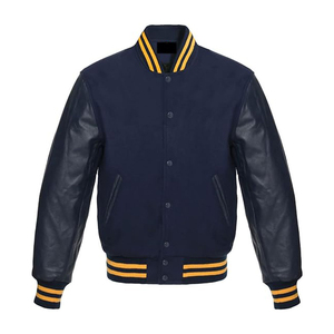 Nouvelle couleur Fabricant de vestes d'université personnalisées Obtenez le logo ou le nom de votre équipe CollegeBaseballjacket pour hommes - Product Image 1