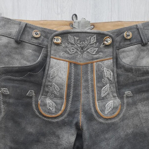 Lederhosen de haute qualité pour hommes allemand Oktoberfest bavarois traditionnel en cuir suédé Shorts tenues personnalisées en gros - Product Image 3