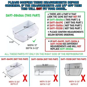 2 Piezas de Repuesto para Refrigerador Samsung, Ensamblaje de Protección para Compartimento de Puerta Derecha DA97-08406A, Plástico Nuevo, Alta Compatibilidad - Product Image 3