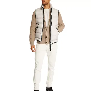 Veste matelassée sans manches style duvet matelassée pour hommes, collection de vestes stylées pour hommes, vêtements d'hiver pour l'extérieur, avec logo personnalisé - Product Image 4