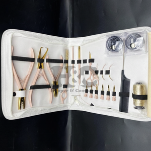 HOOPER COMPANY Kit de Pinzas para Extensiones de Cabello de Acero Inoxidable de Uso Comercial de Primera Calidad, Gancho de Bucle, Clip, Agujas para Hilos, Herramientas para el Cabello - Product Image 2