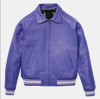 Veste en cuir pour homme sur mesure de qualité supérieure, col long fin, pour l'automne et l'hiver, fabriquée au Pakistan, cuir véritable