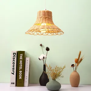 Ceiling Hanging <b>Lampshade</b> Made From Natural Rattan Hanging <b>Lampshade</b> for Restaurant Decoration Wholesale - Product Image 3