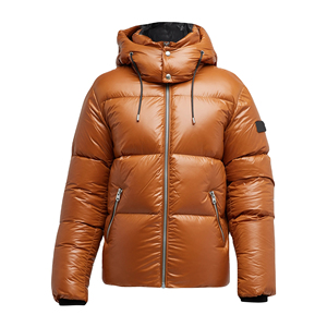 Veste d'Hiver de Haute Qualité pour Homme Épaissie Brillante Surdimensionnée Doudoune Sublimée Capuche Embossée Solide Couleur Unie Fermeture Éclair Coupe Ample - Product Image 1
