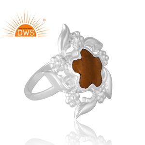 Anillo de piedras preciosas amarillas de ojo de tigre Natural de Plata de Ley 925, joyería personalizada para mujer, regalo para ella - Product Image 4