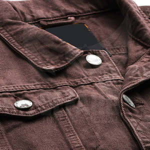 Chaqueta vaquera transpirable hecha en alta calidad para hombre, chaqueta de invierno vaquera de Material duradero superventas - Product Image 5