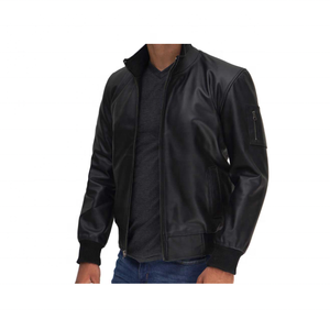 Hot Sale Top Quality Winter Wholesale Custom Black Leather Jackets Available for Men in <b>Cheap</b> Prices - Product Image 2