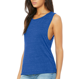 Camiseta sin mangas de algodón 100% de alta calidad para mujer, Color azul personalizado, tejido de punto transpirable de secado rápido, informal para el verano hecho en Pakistán - Product Image 5