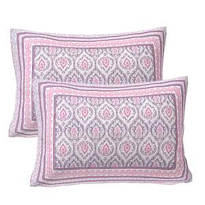 Pink Pearl Floral <b>Flat</b> Sheet Set with 2 <b>Pillow</b> Covers for Home Use (ADB1466) - Product Image 3