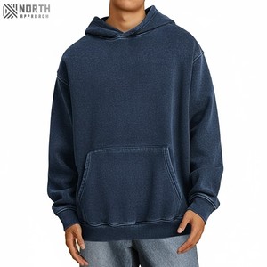 Sweats à capuche délavés à l'acide avec logo personnalisé pour homme de haute qualité taille supplémentaire 100% coton sweats à capuche et sweat-shirt réversibles pour hommes - Product Image 1