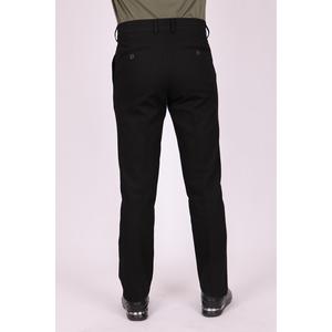 Pantaloni Casual in cotone con tasche laterali regolari da uomo a fantasia nera