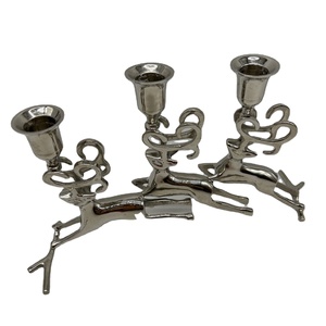 Bougie chauffe-plat géométrique en métal noir, verre rond et métal - Product Image 4