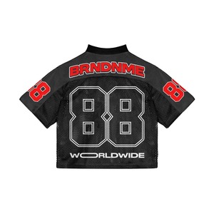 OEM Vintage Streetwear Soccer Jersey Hommes Surdimensionné Style Américain Unisexe Mesh Matériel Football Top pour les Vêtements d'Équipe Personnalisés - Product Image 2