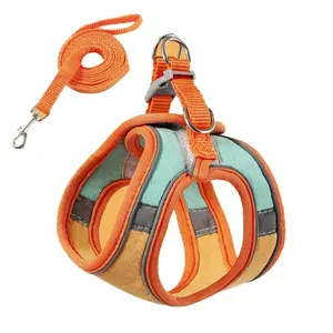 Harnais de luxe réfléchissant pour chat, style simple, gilet respirant et tendance pour la promenade des chiens, en nylon, coton Oxford et acier inoxydable - Product Image 5