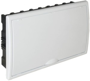 Scatola da incasso per 18 elementi, pannello e sportello bianchi, 386x225x72mm. (Solera 8685) - Product Image 1