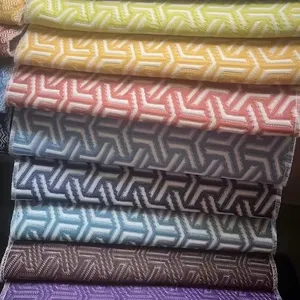 Kain sutra tenun tenun melingkar Jacquard 180-450 gsm terbuat dari poliester Modal katun Viscose-untuk tempat tidur