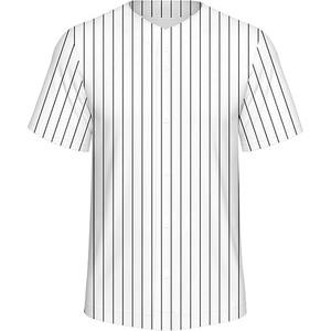 2025 uniforme de softbol en blanco personalizado impreso Digital Retro ropa de béisbol bordado Logo número hombres camiseta de béisbol a rayas - Product Image 1
