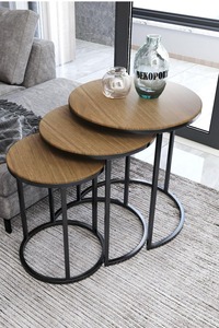Table basse à cadre en métal de qualité supérieure avec dessus en bois ou décoration intérieure et approvisionnement en gros disponible en vrac - Product Image 5