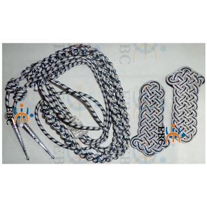 Aiguillettes d'épaule en fil d'argent écologique OEM Pakistan, embouts de gros pour uniformes de Zambie, épaulettes d'uniforme - Product Image 1