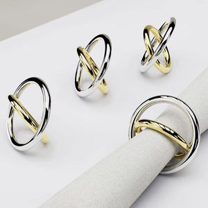 แหวนรองผ้าเช็ดปากเหล็กดีไซน์เนอร์ เพิ่มความมีสไตล์และสง่างามให้กับโต๊ะอาหาร เหมาะสำหรับงานปาร์ตี้ งานแต่งงาน และงานเฉลิมฉลอง - Product Image 1