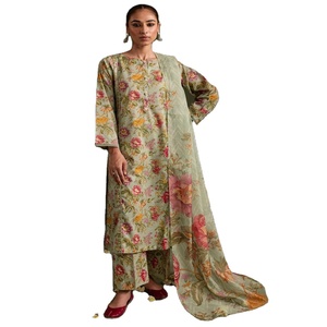 Hermoso y elegante vestido de Panjabi de 3 piezas para mujer, colección de ropa informal paquistaní, seda de rayón, Salwar Kameez, fiestas diseñadas por indios - Product Image 1