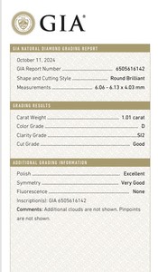 B2B D'VINS JEWELS IGI/GIA Certified 1,02 CT Diamante blanco suelto Redondo natural D Color FL FLOW Pureza EX Cut Pulido - Product Image 3